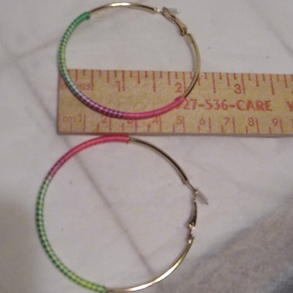 Nwt Large Hoop Earrings - Picture 6 of 6
